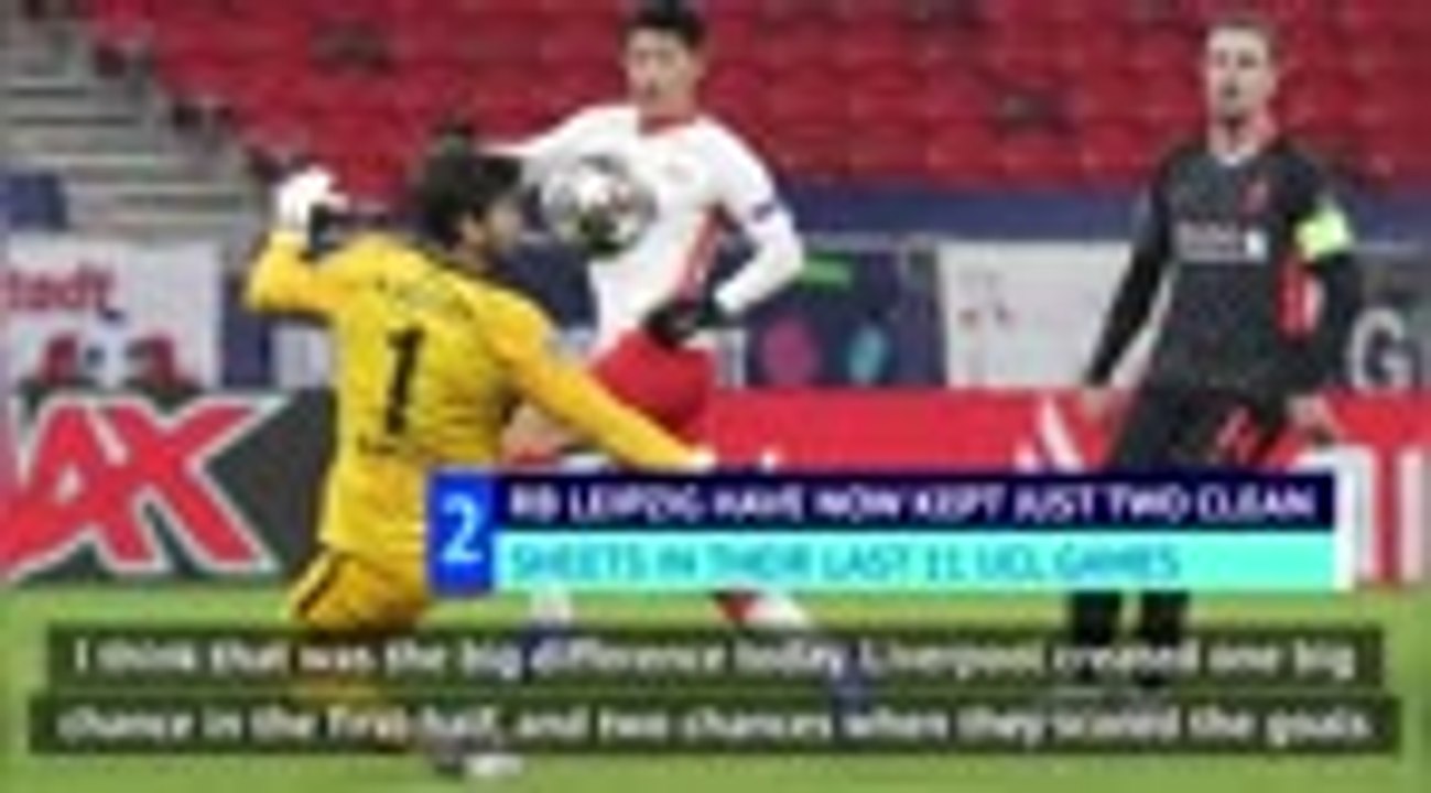 Nagelsmann rues missed Leipzig chances in Liverpool defeat