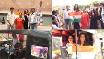 Miss India Runner-Up Manya Singh’s Father Leads Auto Rickshaw Rally To Celebrate His Daughter’s Win