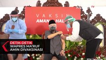 Detik-Detik Wapres Maruf Amin Jalani Vaksinasi