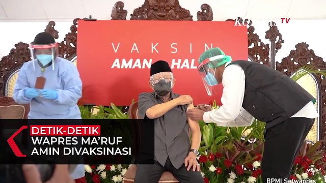 Detik-Detik Wapres Maruf Amin Jalani Vaksinasi
