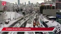 İstanbul'da kar trafiği