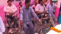 CM KCR Birthday : KCR Service Council Distributed Wheelchairs To The Disabled