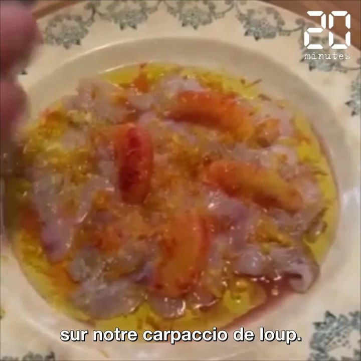 Fait «A la maison»: Le carpaccio de loup aux oranges sanguines de Numa Muller