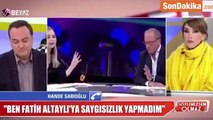 Hande Sarıoğlu, Fatih Altaylı ile 'vedalaşmasını' anlattı