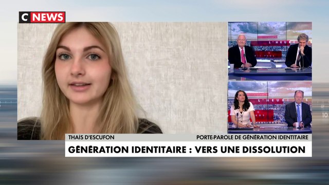 Thaïs d’Escufon sur la dissolution de Génération Identitaire : «C’est totalement bancal, ça ne tient pas debout»