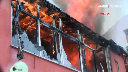 Ataşehir'de evdeki yangında meydana gelen patlama sesleri tedirgin etti