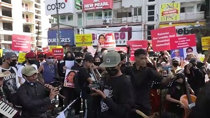 Rebel music: Myanmar youth sound off against military coup