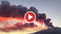 Espectacular nueva erupción del volcán Etna en Sicilia