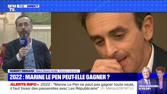 Robert Ménard: J'ai de l'amitié pour Éric Zemmour (...) Il apporte quelque chose d'indispensable