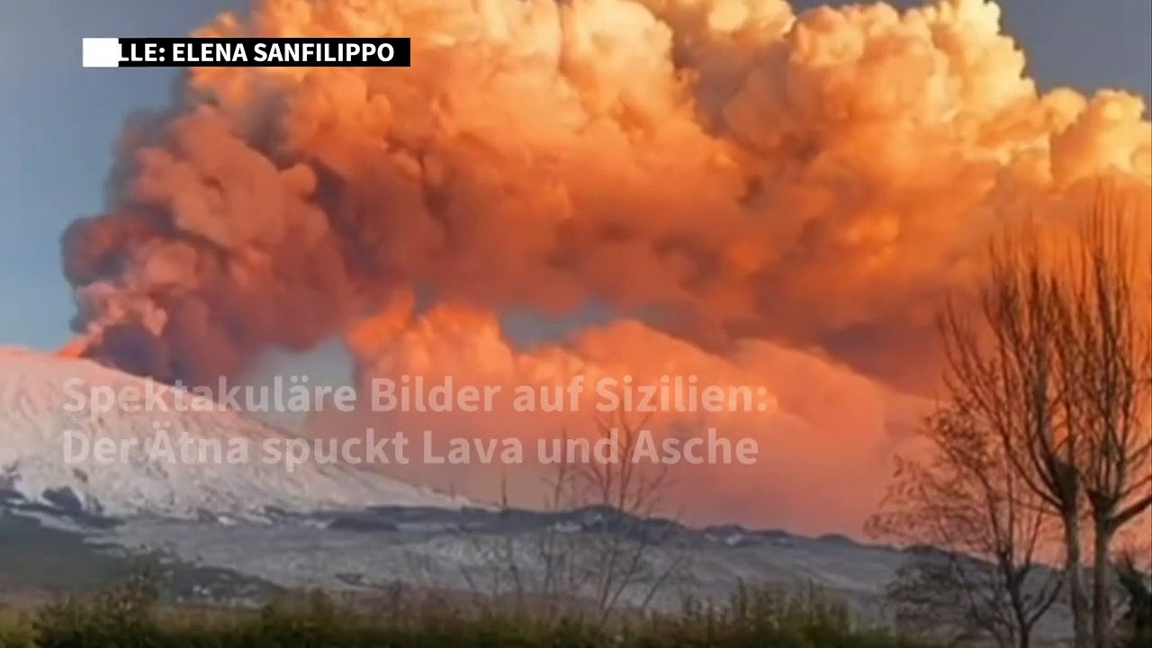 Ausbruch des Ätna sorgt für spektakuläre Bilder
