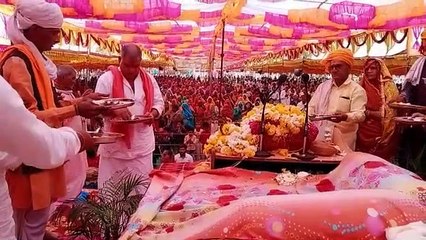 श्रीमद्भागवत गीता के पांचवे दिन पिनदोनिया में बही भक्ति की बहार