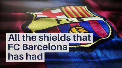 All the shields that FC Barcelona has had