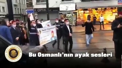 Çakarlı araçtan inen 2. Abdülhamit'in torunu "yolun, yolumuzdur şehzade" sloganlarıyla karşılandı