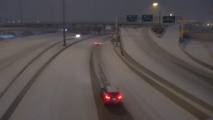 Slippery commute after wintry mix hits Dallas