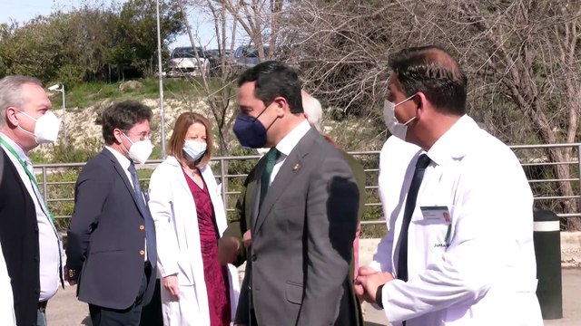 Moreno visita las obras de mejora del Hospital de San Juan de la Cruz en Úbeda (Jaén)