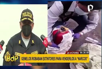 La Victoria: gemelos roban extintores para venderlos a “narcos”