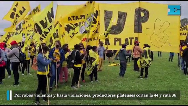 Por robos violentos productores platenses cortan la 44 y ruta 36