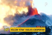 Volcán Etna entra en erupción y emite columna de humo de más de un kilómetro