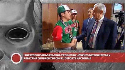 ¡AMLO celebra triunfo de jóvenes beisbolistas y reafirma compromiso con el deporte nacional!