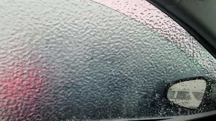 Car Window Freezes Just Right
