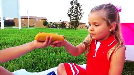 Diana and her Barbie car - Camping adventure