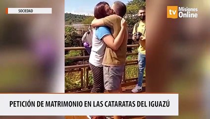 Petición de matrimonio en las Cataratas del Iguazú