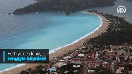 Fethiye'de deniz, rengiyle büyüledi