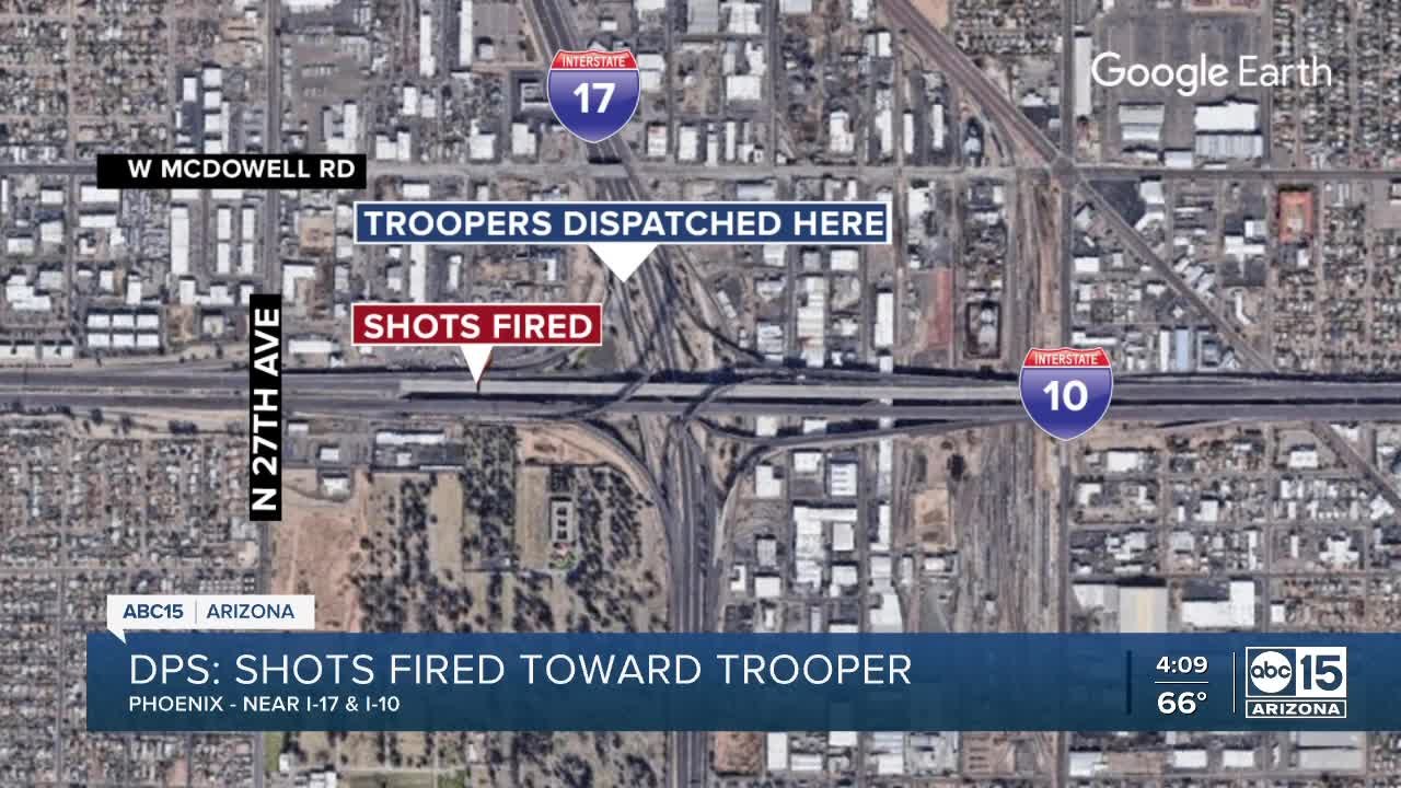 Multiple people in custody after shots fired at DPS vehicle in Phoenix