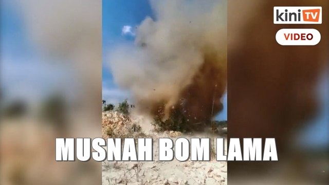 Saksikan pemusnahan bom lama di Johor oleh Unit Pemusnah Bom