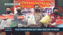Polisi Rilis Temuan Barang Bukti Limbah Medis dari TPA Bakung