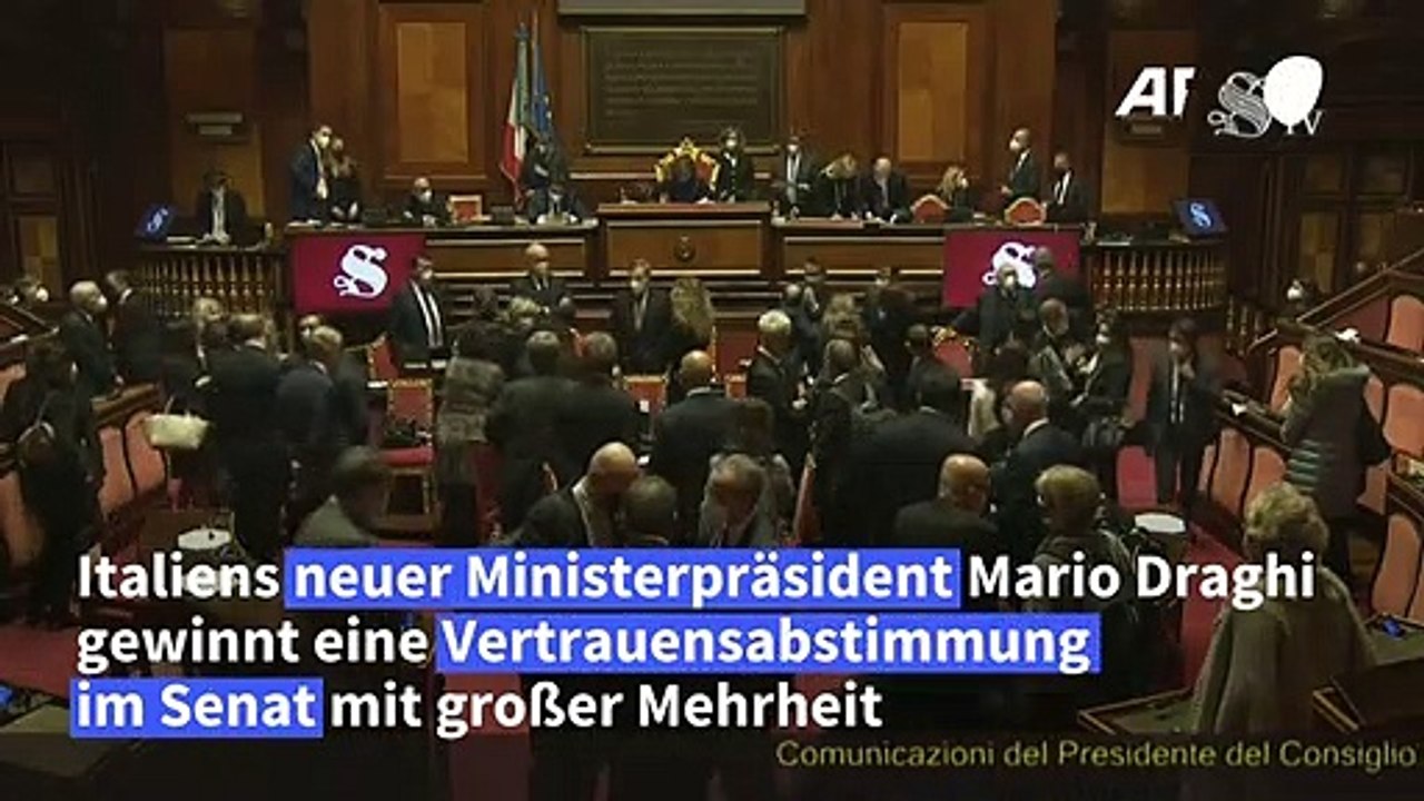 Draghi gewinnt erste von zwei vertrauensabstimmungen