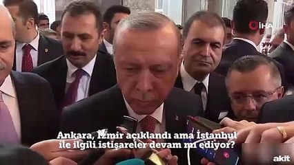 Reis-i Cumhur Erdoğan'dan muhabire 'yes'li cevap