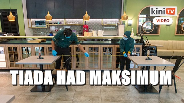 Tiada had maksimum di restoran, dalam kenderaan - Menteri