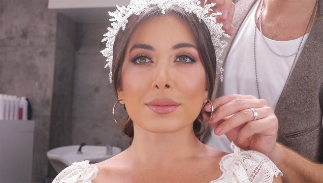 تسريحة شعر ملكية لعروس بأنامل ميشال ليون