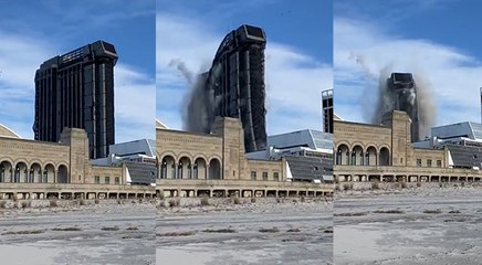 Video: Trump का पूर्व कसीनो 20 सेकंड में जमींदोज, हॉलीवुड फिल्मों में आया नज़र, 8 मंजिला ऊंचा मलबा