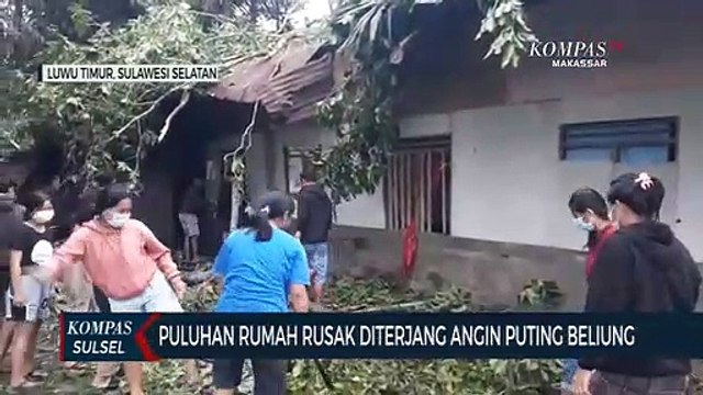 Puluhan Rumah Rusak Diterjang Angin Puting Beliung