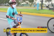Breña: captan a ladrón de robando bicicletas en condominios