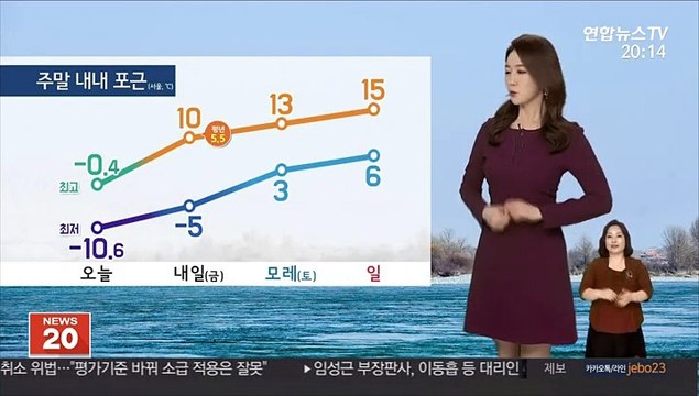 [날씨] 내일 출근길 찬바람…낮부터 추위 풀려 '포근'
