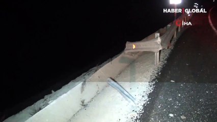 40 metreden yere çakılan TIR'dan atlayarak kurtuldu