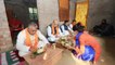 Amit Shah had lunch with hindu refugee families