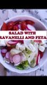 salade with radishes and feta