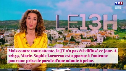 Marie-Sophie Lacarrau : le JT de 13h annulé sur TF1, la journaliste s'explique