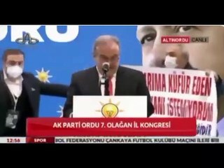 AKP kongresinde pankart şoku