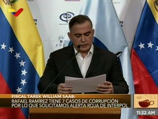 Fiscal General de la República: Rafael Ramírez ya tiene solicitud formal de extradición y alerta roja en Interpol