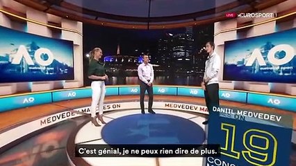 Medvedev: "19 victoires de suite, c'est bien, j'espère en ajouter deux autres, les plus importantes"