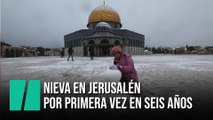 Jerusalén se cubre de blanco por primera vez en seis años