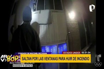 EEUU: huyen de incendio saltando por ventanas de edificio