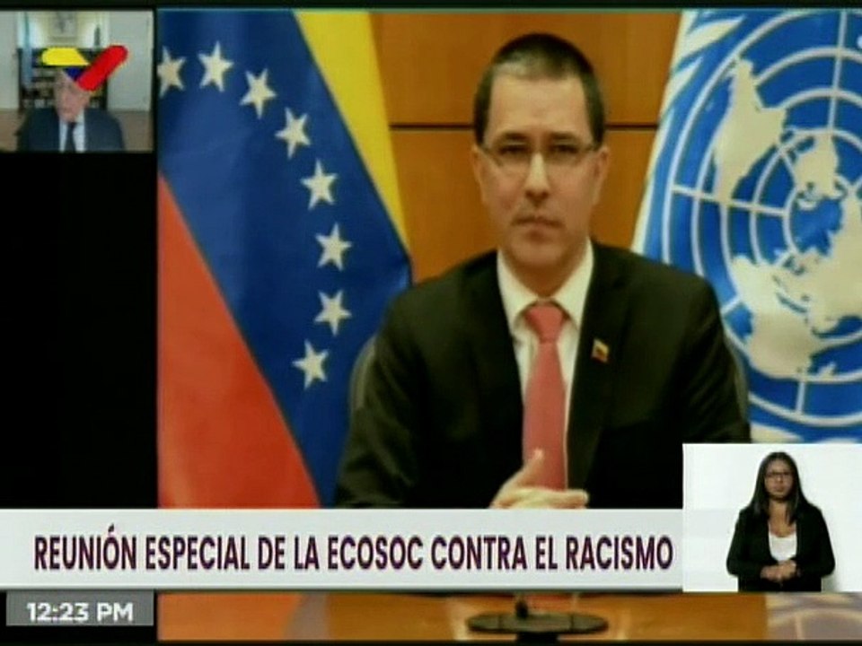 Jorge Arreaza: Debemos desarraigar la discriminación racial y la xenofobia, el racismo es retraso