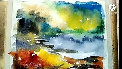 # LANDSCAPE  ( HOW TO DRAW A LANDSCAPE WITH WATERCOLOR  )