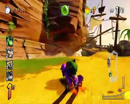 Green Fixed Rilla Roo Skin Gameplay - Crash Team Racing Nitro-Fueled